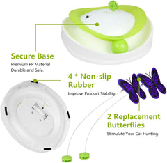 Nunbell Battery-Operated Automatic Electronic Butterfly Cat Toy