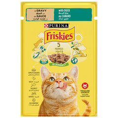 Friskies Duck Chunks in Gravy Wet Cat Food Pouch 85g
