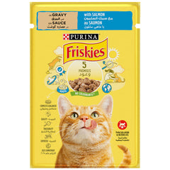 Friskies Salmon Chunks in Gravy Wet Cat Food Pouch 85g