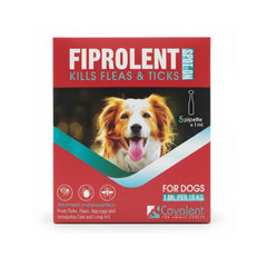 FIPROLENT KILLS FLEAS&TICKS FOR DOGS 5 PIPETTEX1ML
