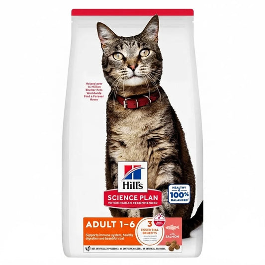 Hillโs Science Plan Adult cat food with salmon 1.5kg