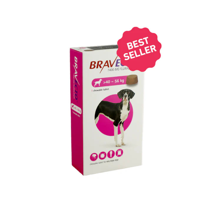 Bravecto Chewable Tablet For Very Large Dogs (40 - 56 Kg) X 1 Tablet