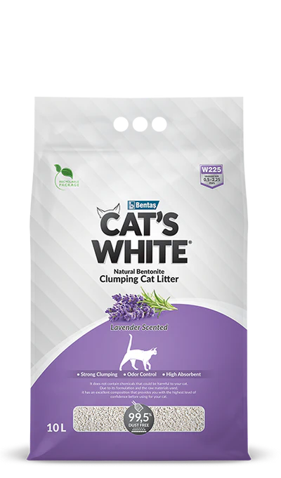 Cat’s White Lavender Scented Clumping Cat Litter 10L