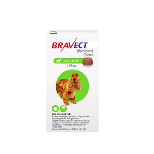 Bravecto Chewable Tablet For Medium Dogs (10 - 20 Kg) X 1 Tablet