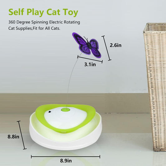 Nunbell Battery-Operated Automatic Electronic Butterfly Cat Toy