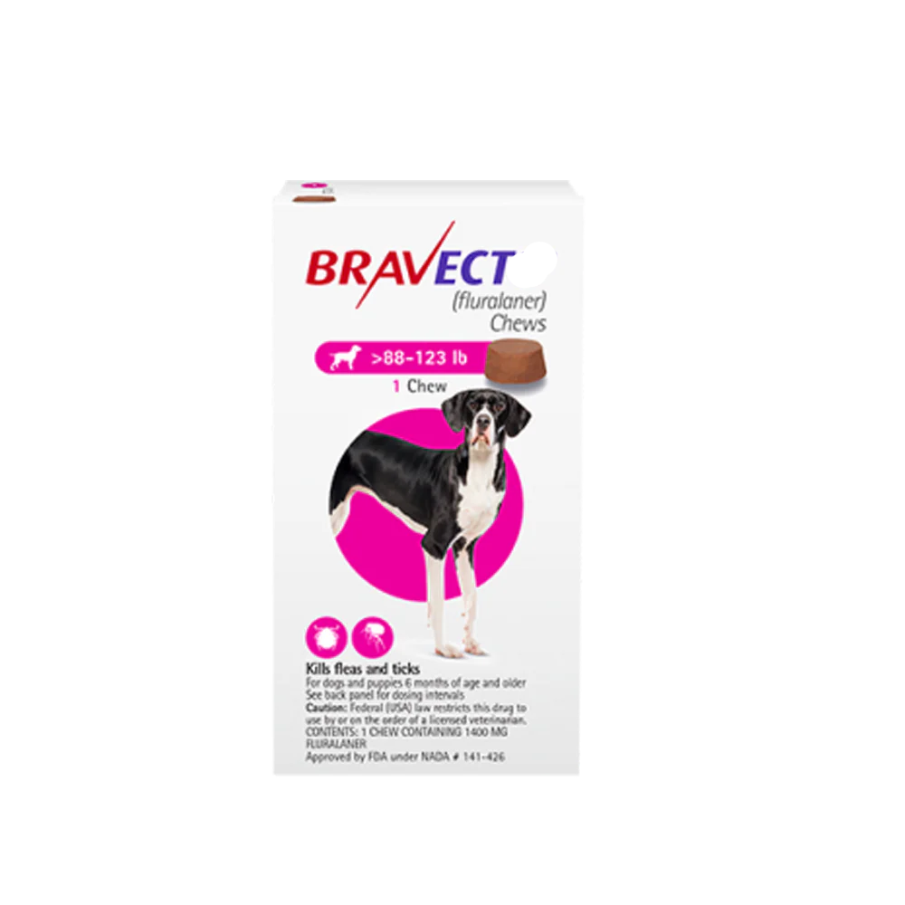 Bravecto Chewable Tablet For Very Large Dogs (40 - 56 Kg) X 1 Tablet