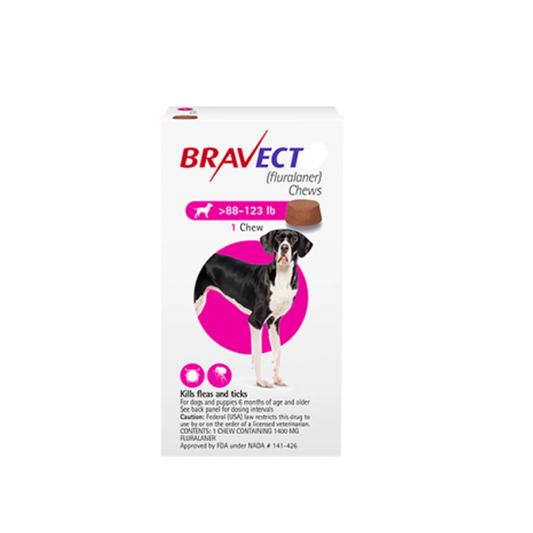 Bravecto Chewable Tablet For Very Large Dogs (40 - 56 Kg) X 1 Tablet