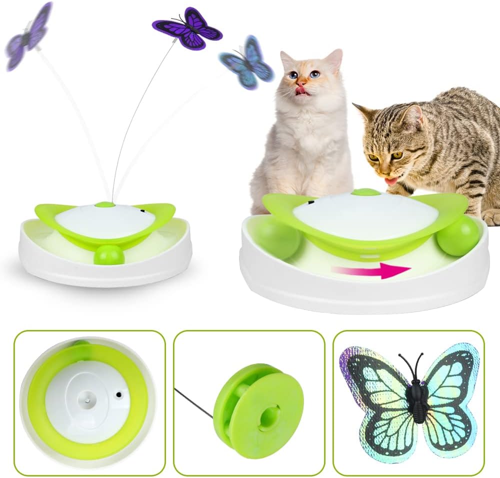 Nunbell Battery-Operated Automatic Electronic Butterfly Cat Toy