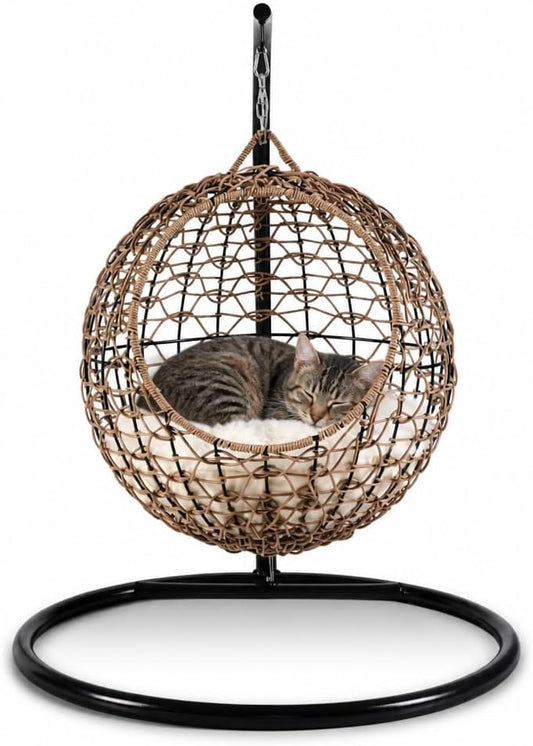 Cat Swing Bed with Stand & Cushion