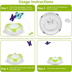 Nunbell Battery-Operated Automatic Electronic Butterfly Cat Toy