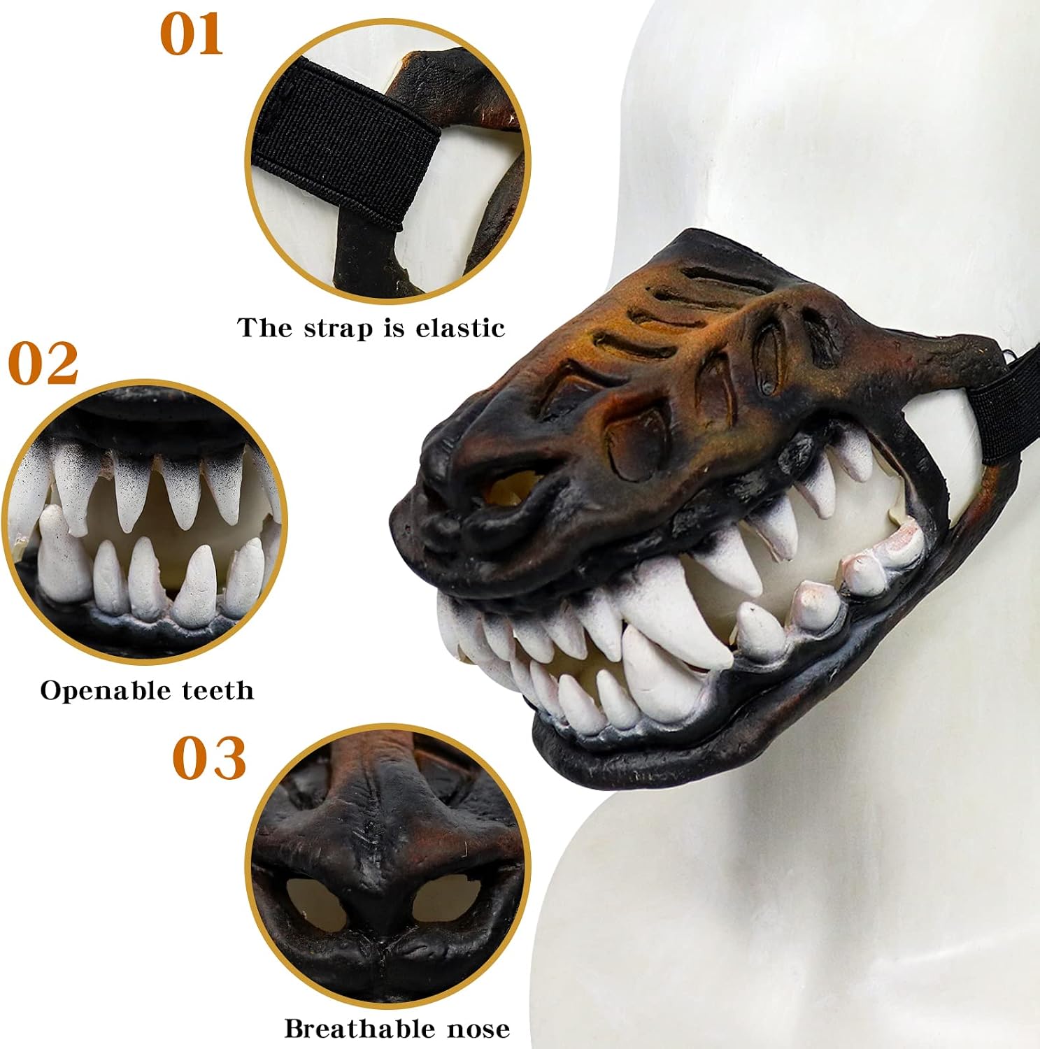 Pigmiss Dog Muzzle Breathable Latex Muzzles