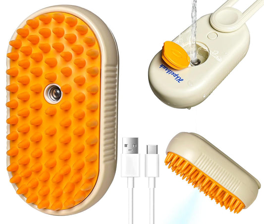 Pet spray massage brush