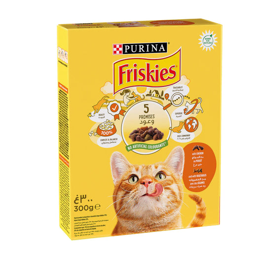 Friskies with Chicken and Vegetables Cat Dry Food 300g