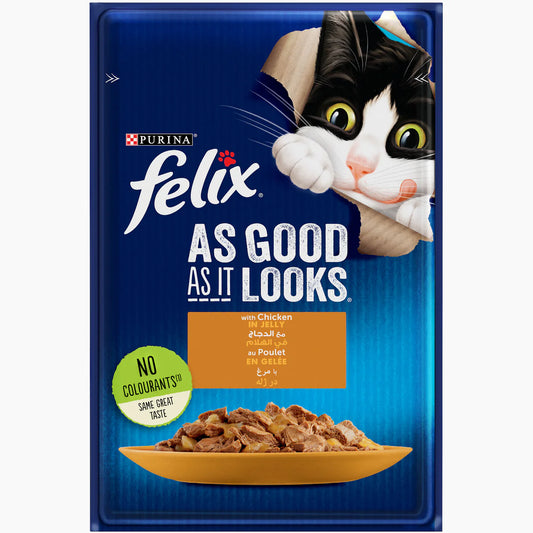 FELIX Chicken in Jelly Wet Cat Food Pouch 85g