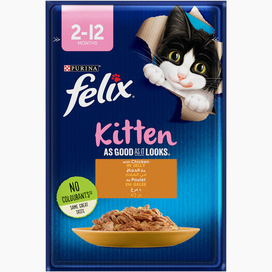 FELIX kitten Chicken in Jelly Wet Cat Food Pouch 85g