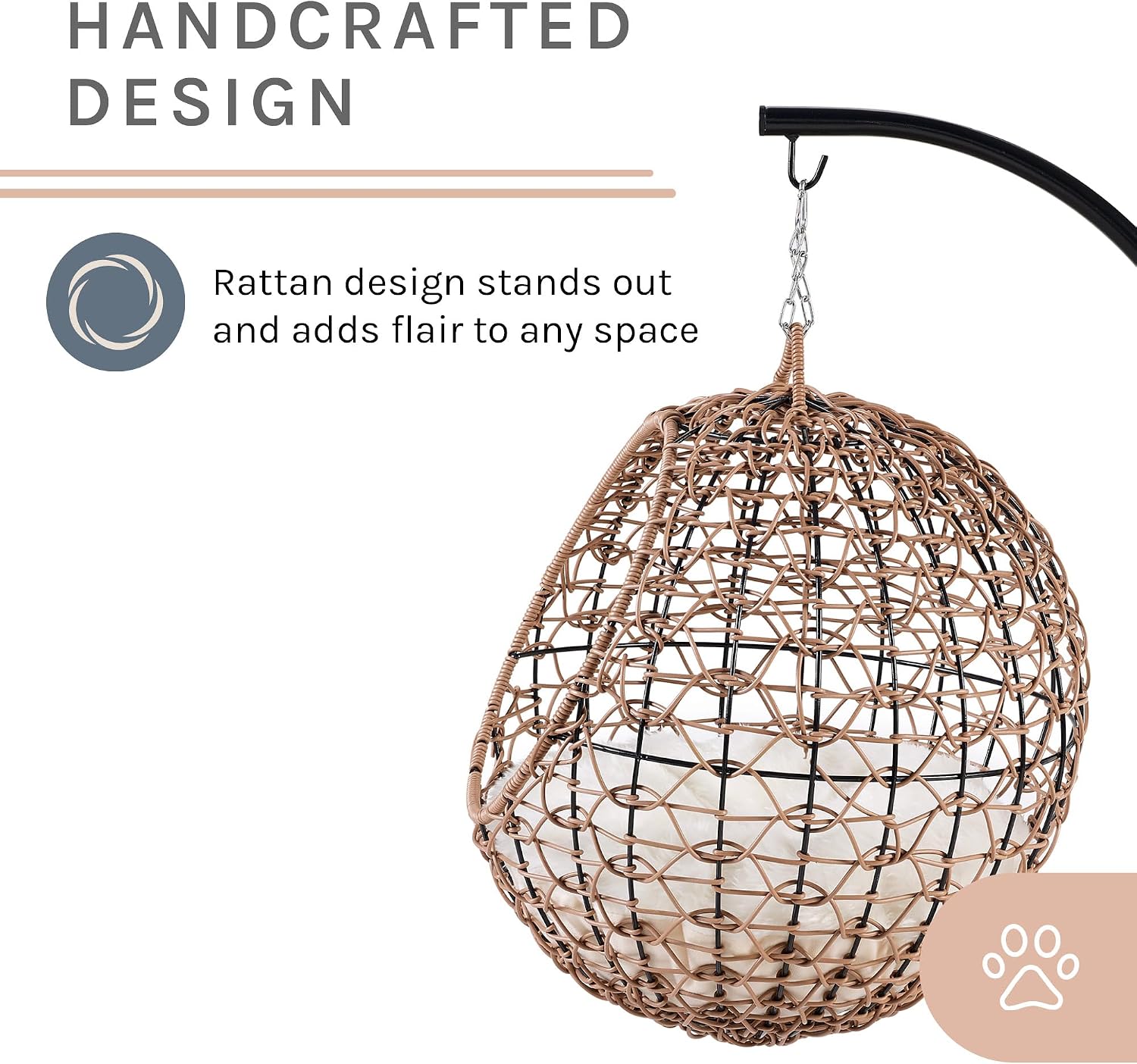 Cat Swing Bed with Stand & Cushion