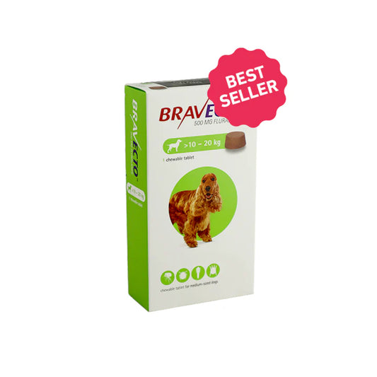 Bravecto Chewable Tablet For Medium Dogs (10 - 20 Kg) X 1 Tablet