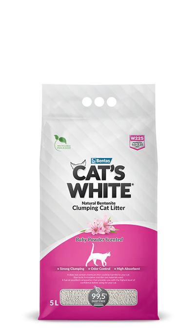 Cat’s White Baby Powder Scented Clumping Cat Litter 5L
