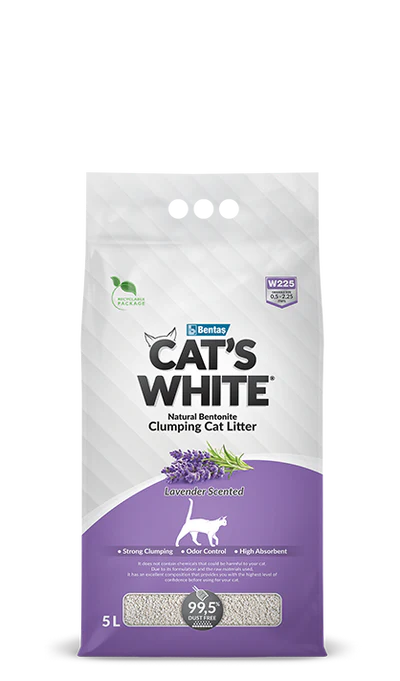 Cat’s White Lavender Scented Clumping Cat Litter 5L
