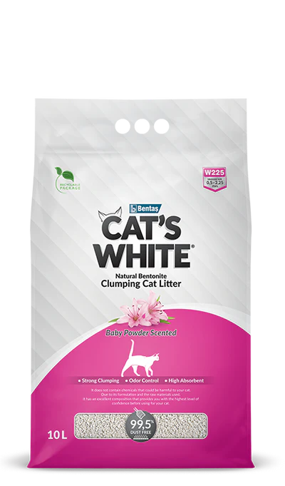 Cat’s White Baby Powder Scented Clumping Cat Litter 10L