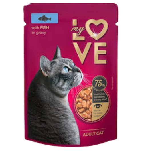 My Love Wet Food For Adult Cat With Fish In Gravy 85g