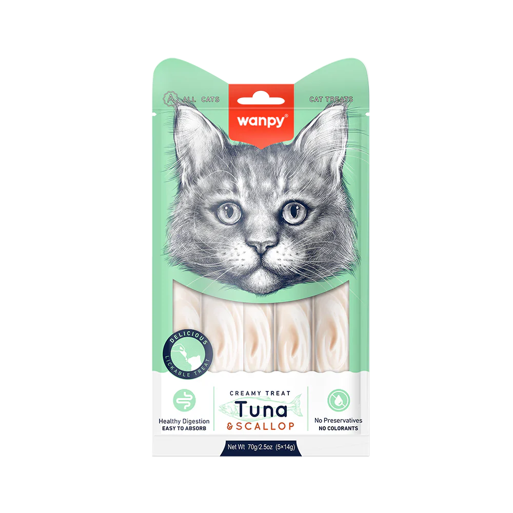 Wanpy Cat Creamy Treat Tuna & Scallop Flavor