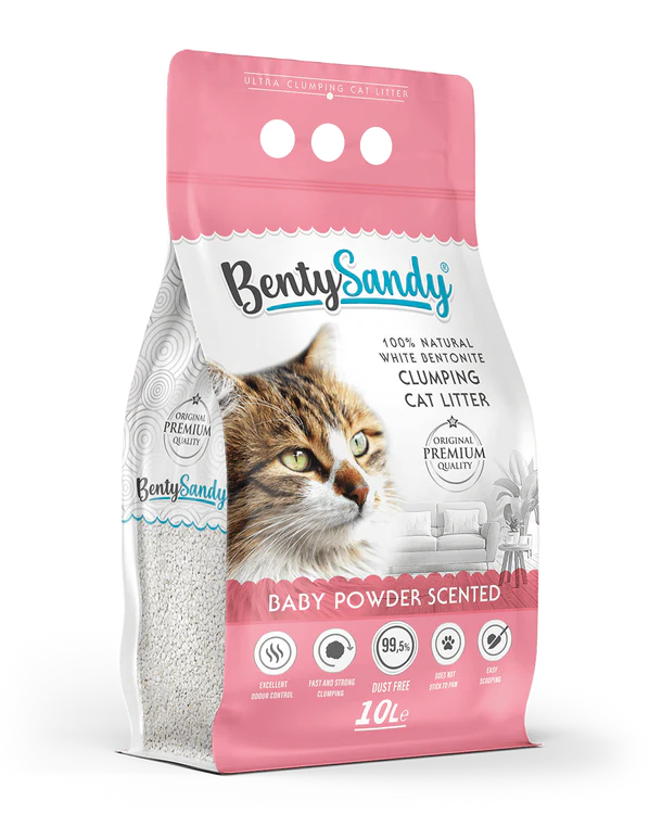 Benty Sandy Cat Litter 10L (Baby powder)