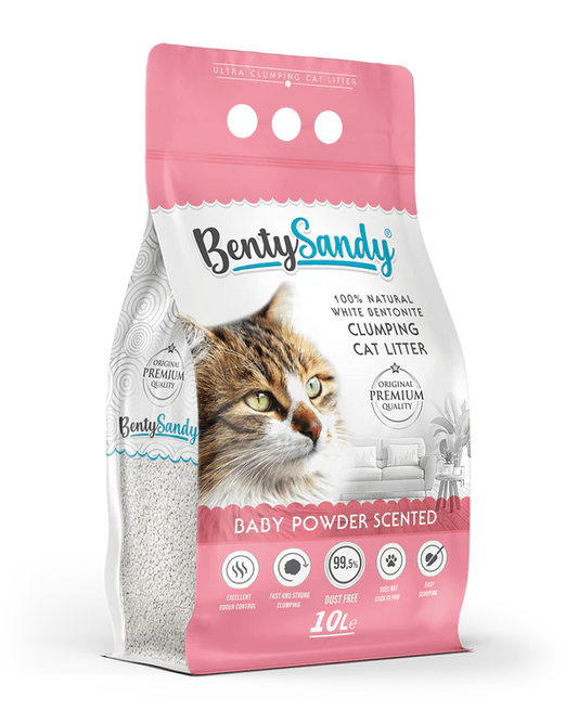 Benty Sandy Cat Litter 10L (Baby powder)