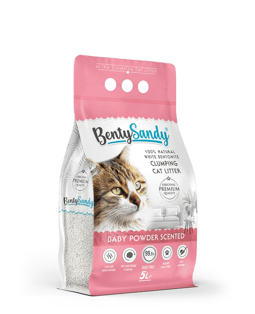Benty Sandy Cat Litter 5L (Baby powder)
