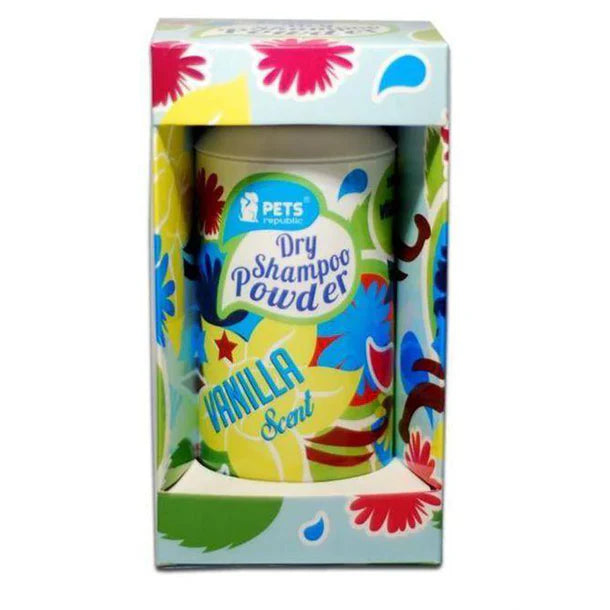 pets republic dry shampoo powder for cat and dog scent 500ml (vanilla)