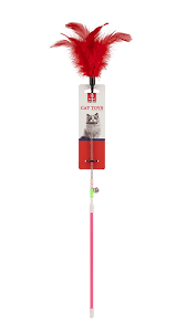 Nunbell Feather Teaser Wand Cat Toy With bell