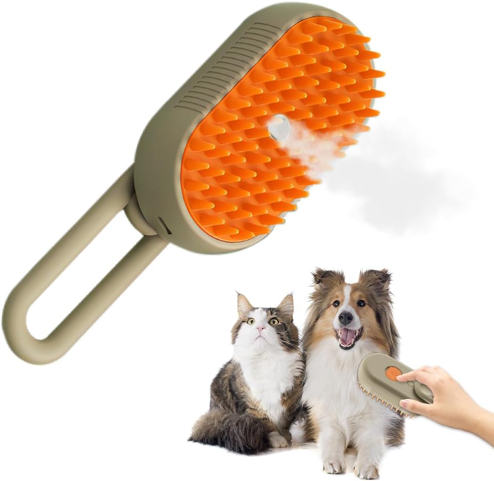 Pet spray massage brush