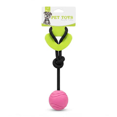 Nunbell Interactive Dog Tug Toy with Rubber Ball and Rope