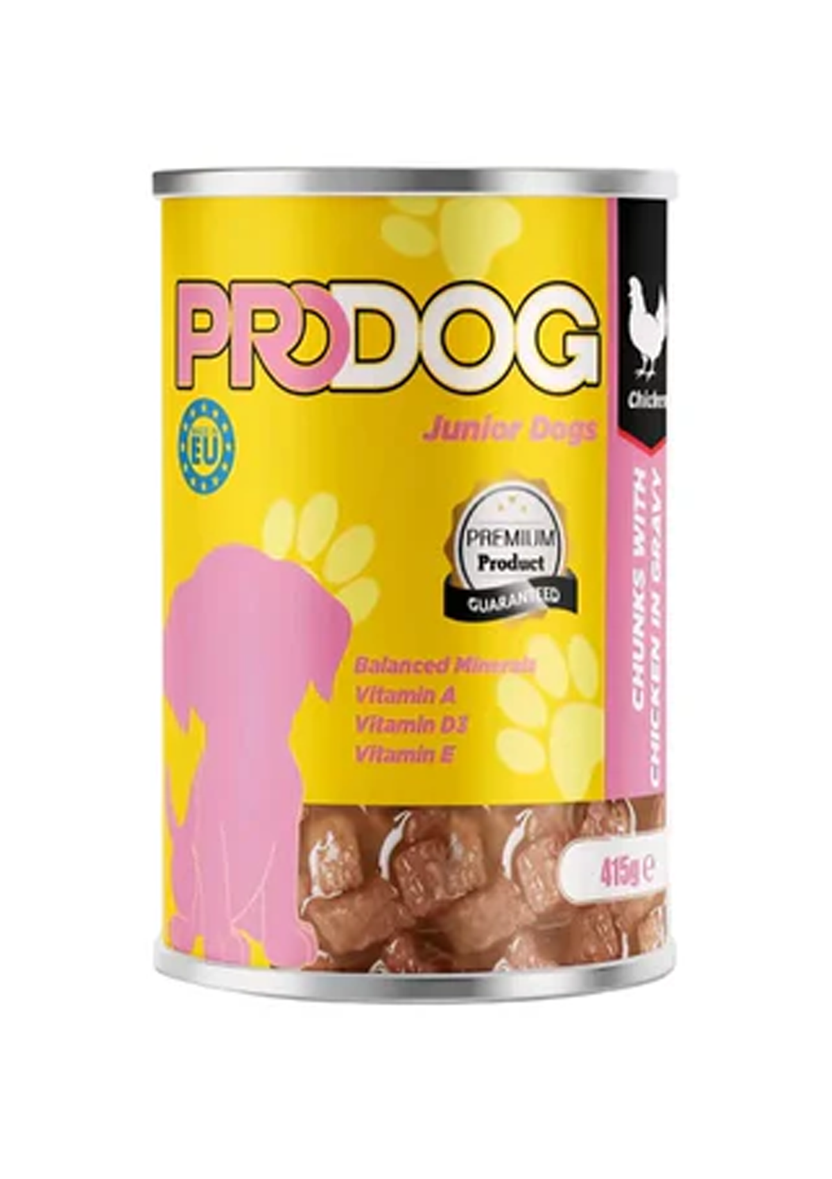 Pro Dog Wet Food For Puppies in Gravy Chunks with Chicken 415G