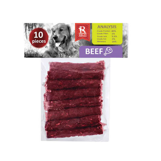 Rich Beef Chew Bones for Dogs (10 pieces)