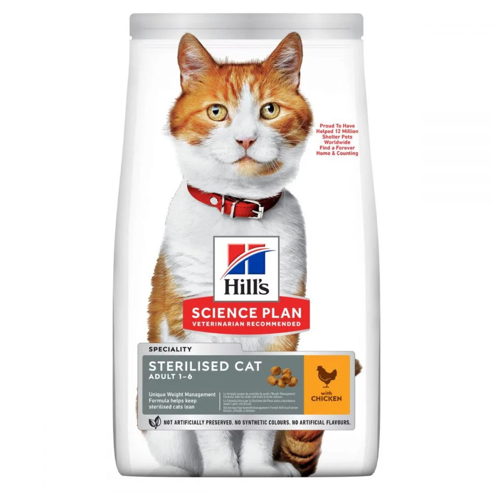 Hill’s Science Plan Sterilised adult cat food with chicken 1.5kg